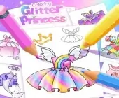 Princess Coloring Glitte...